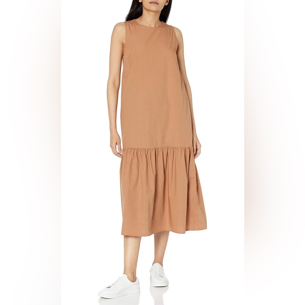 The Drop Women's Ilana Loose Sleeveless Wide-Hem Poplin Maxi Dress